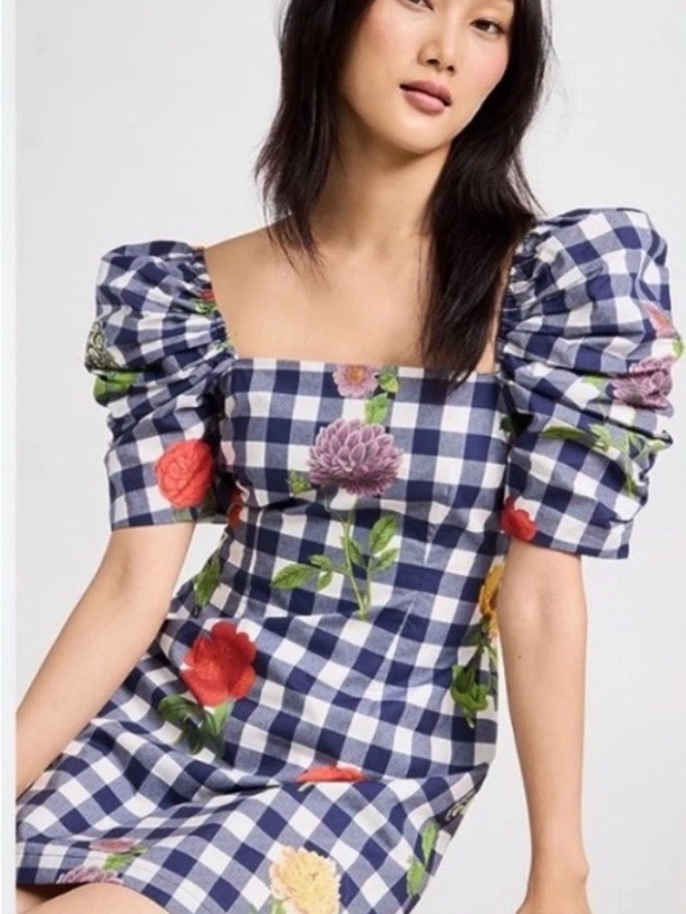 Cara Cara Blue & White Checked Dress (S)